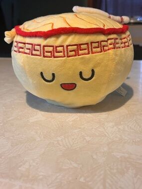 Squishmallows Yellow & Red Ramen Bowl Plush